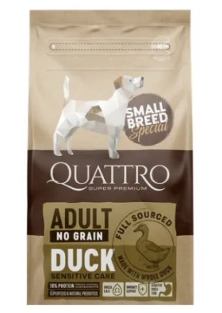 Quattro Dog Small Breed No Grain Adult Rata 1.5 kg