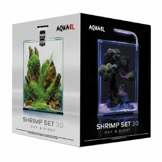 Aquael Acvariu Shrimp Smart Day &amp; Night 30 L Negru