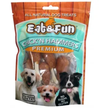 Eat&amp;Fun Recompense Caini Chick'n Hammers 100 g