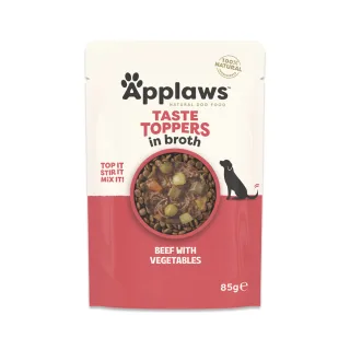 APPLAWS Taste Toppers, XS-XL, Vită și Fasole Verde, plic hrană umedă fără cereale câini, (în supă), 85g