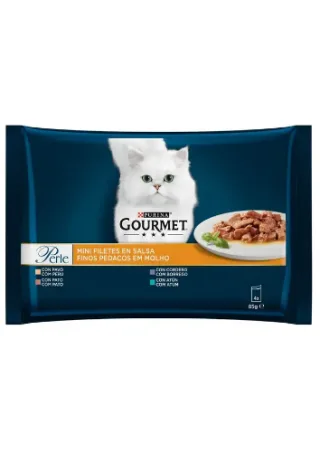 Gourmet Perle Plic Rata/Curcan/Miel/Ton 4 x 85 g