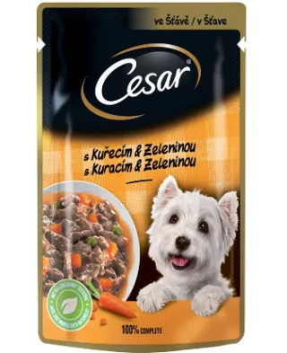 Cesar Plic Pui si Legume in sos 100 g