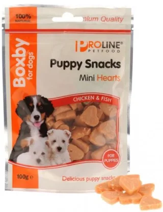 Proline Boxby Snacks Puppy Mini Hearts 100 g