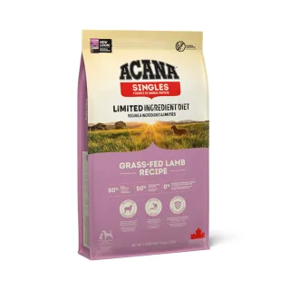 ACANA Singles Grass-Fed Lamb, Miel și Mere, hrană uscată monoproteică fără cereale câini, 17kg