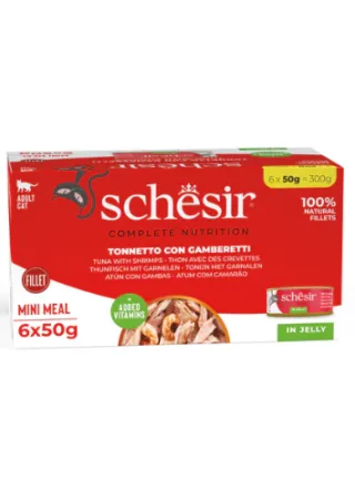 Schesir Ton/Creveti In Jelly 6X50 g