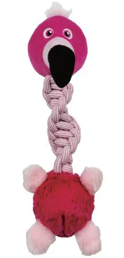 PAIATZE DOG FLAMINGO BRAIDED NECK S-23-0363