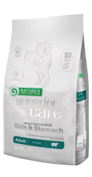 Nature's Protection Superior Care Sensitive Skin&amp;Stomach Lamb Adult All Breed 1.5 Kg