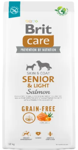Brit Care Dog Grain-Free Senior &amp; Light Somon - 12-kg