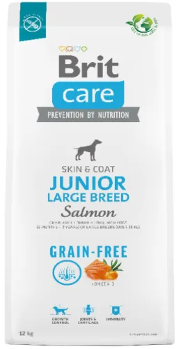Brit Care Dog Grain-Free Junior Large Breed Somon - 12-kg