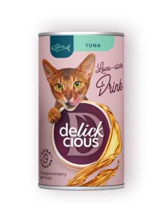 Delickcious Pisica Conserva Bautura cu Ton 140 G