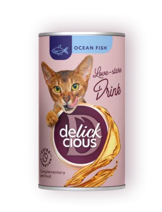Delickcious Pisica Conserva Bautura cu Peste Oceanic 140 G