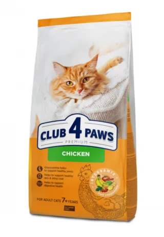 Club 4 Paws Pisica Adult 7+ Pui 900 g