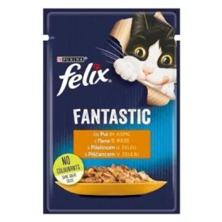 Hrana umeda pentru pisici Felix Fantastic cu pui 85 gr