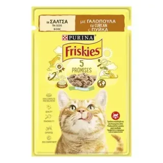 Hrana umeda pentru pisici Friskies Adult cu curcan in sos 85 gr