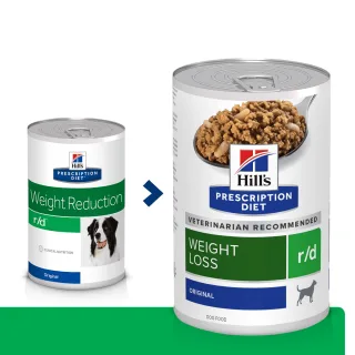 HILL'S Prescription Diet r/d Weight Loss, Pui, dietă veterinară câini, conservă hrană umedă, scădere în greutate, 350g