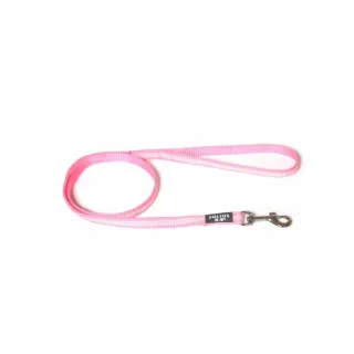 JULIUS-K9 IDC Tubular webbing, lesă cu fire flourescente cu mâner câini, nylon, bandă JULIUS-K9 IDC Tubular webbing, lesă cu fire reflectorizante cu mâner câini, nylon, bandă,  14mm x 1m, roz