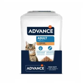 Set 12 buc x 85 gr Hrana umeda pentru pisici Advance cu pui