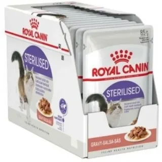 Set 12 buc x 85 g Hrana umeda pentru pisici Royal Canin Sterilised Gravy