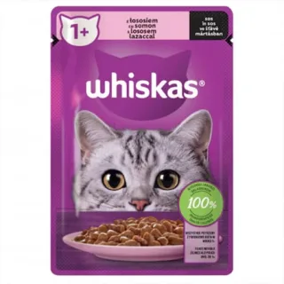 Hrana umeda pentru pisici Whiskas cu somon in sos 85 gr