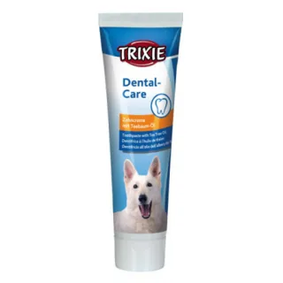 Pasta de dinti pentru caini cu ulei de arbore de ceai Trixie 100 gr