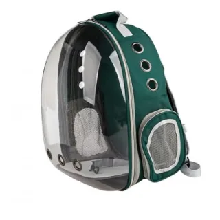 Rucsac transport animale de companie cu hublou verde