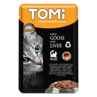 Hrana umeda pentru pisici Tomi cu gasca   ficat 100 gr