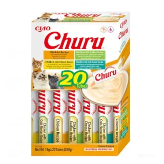 Recompense pentru pisici Churu cu pui 20 tubes