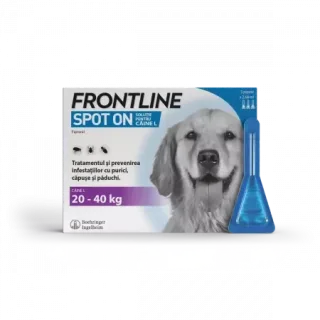 Pipeta antiparazitara pentru caini Frontline Spot On L 20-40 kg ( 3 pipete )