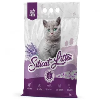 Asternut igienic pentru pisici Mon Petit Ami Silicat Lavanda 7,6L