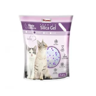 Asternut igienic pentru pisici Silicat Gel Figaro Lavanda 7,6L