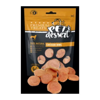 Recompense pentru caini Pet s Desert Chicken Ring 80 gr