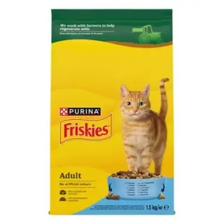 Hrana uscata pentru pisici Friskies Adult cu somon  legume 1,5 kg
