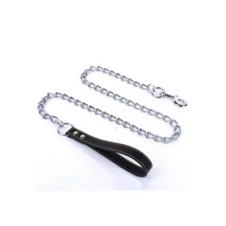 Lesa pentru caini cu lant metalic 2 mm x 110 cm