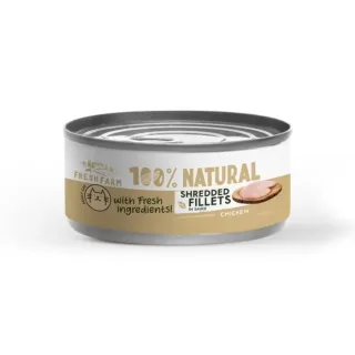 Conserva pentru pisici Fresh Farm Schredded Fillets cu pui 70 gr