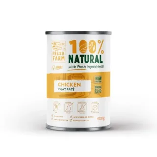 Conserva pentru caini Fresh Farm Smooth Pate 400 cu pui gr