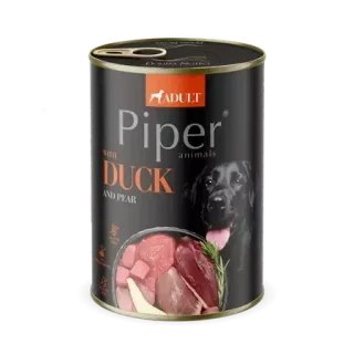 Conserva pentru caini Piper Adult cu rata  pere 400 gr