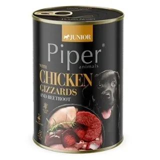Conserva pentru caini Piper Junior cu inima de vita  morcov 400 gr