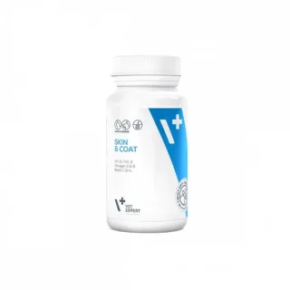 Supliment pentru caini  pisici VetExpert Skin  Coat 30 caps   flacon
