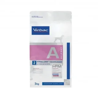 Hrana dietetica pentru caini Virbac HPM A2 Hypoallergenic Allergy 3 kg