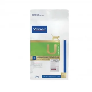 Hrana dietetica pentru pisici Virbac HPM U2 Urology Dissolution  Prevention 1,5 kg