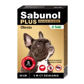 Zgarda antiparazitara pentru caini intre 10-25 kg Sabunol Plus 50 cm