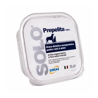 Hrana dietetica monoproteica pentru caini  pisici Solo cu preprelita 100 gr
