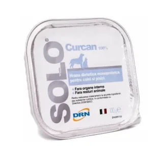Hrana dietetica monoproteica pentru caini  pisici Solo cu curcan 100 gr