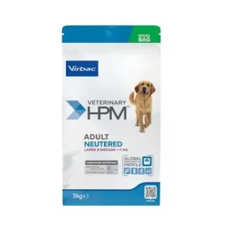 Hrana uscata pentru caini Virbac HPM Adult Virbac Neutered Large  Medium 3 kg