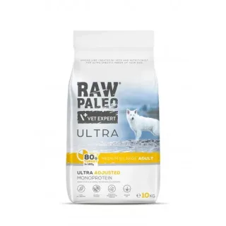 Hrana uscata pentru caini Raw Paleo Ultra Medium  Large Adult cu curcan 10 kg