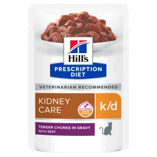 Hrana dietetica pentru pisici Hill s PD Kidney Care K D cu vita 85 gr