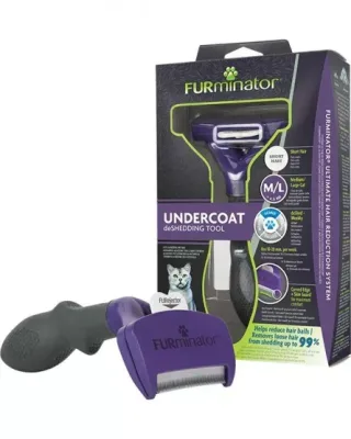 Perie Furminator pentru pisici cu par scurt M L