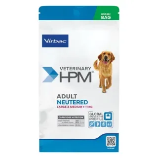 Hrana uscata pentru caini Virbac HPM Adult Neutered Large  Medium 12 kg