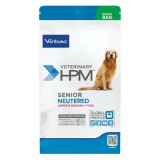 Hrana uscata pentru caini Virbac HPM Adult Senior Neutered Large  Medium 12 kg