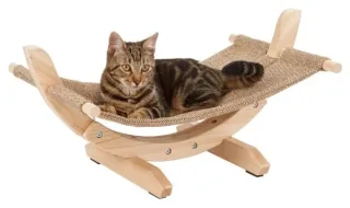 Hamac pentru pisici Siesta cu suport din lemn ,   61 A  37 A  29 cm